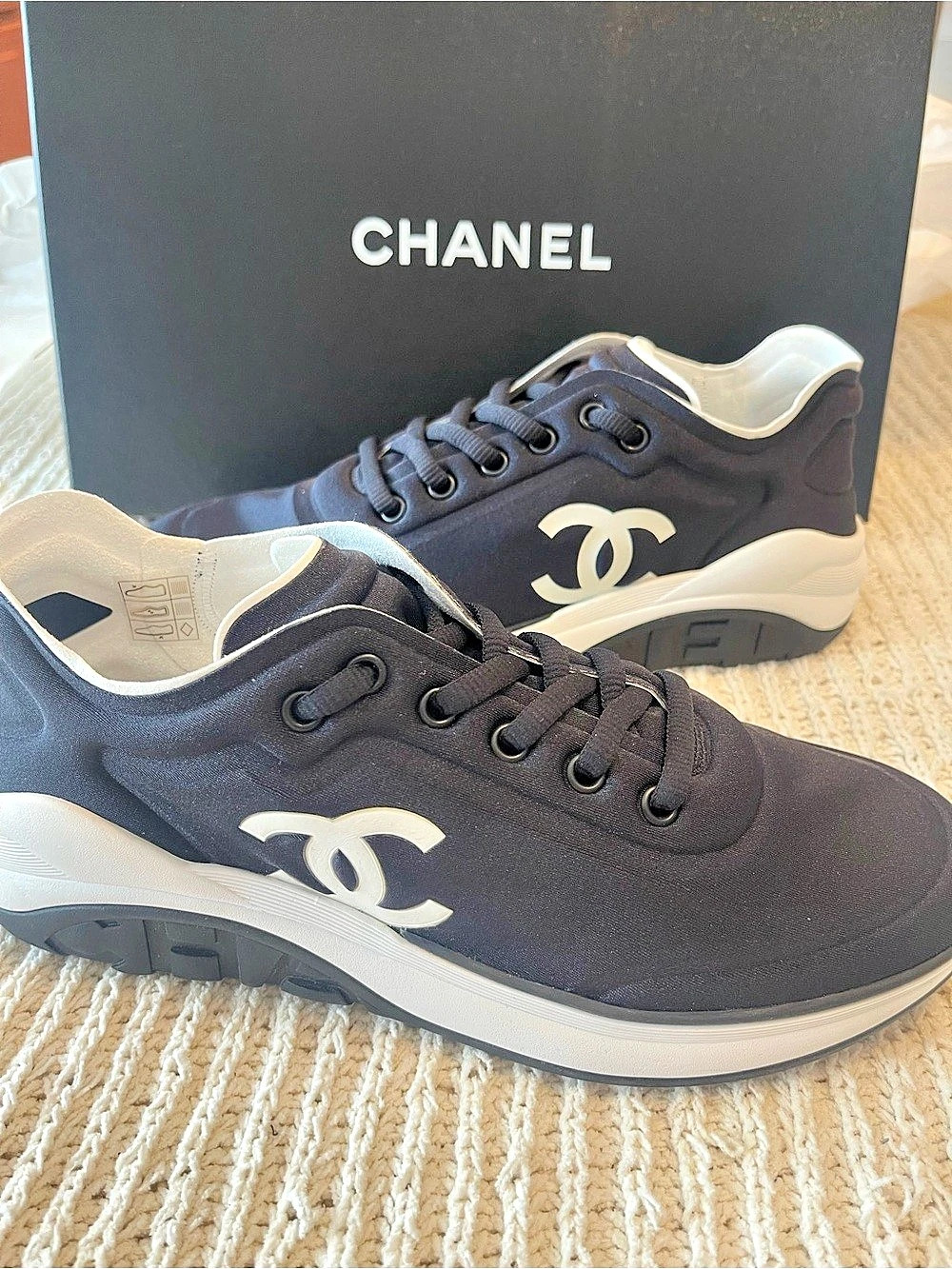 Brand new in box Chanel Sneakers Black & White